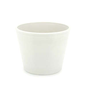 Stonefusion Squat Cone Pot Extra Large 25.5Diax20Hcm - White