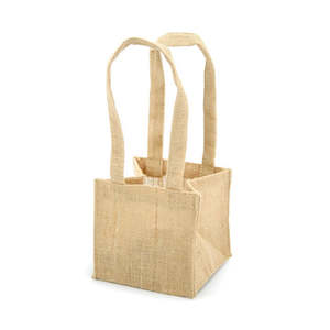 Jute Bag w/Handles Small 13.5Sqx12.5Hcm Pk/5 - Natural