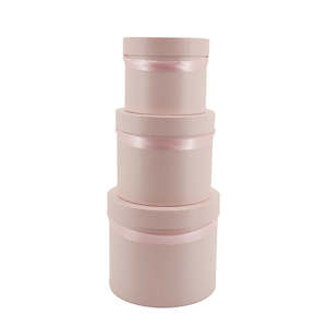 Elegant Hat Boxes Set/3 23Diax19.5Hcm - Soft Pink