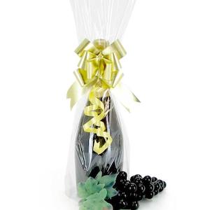 Cello Champagne Bag w/Bottom Gusset 19Wx40Hx8Gcm Pk/100 - Clear