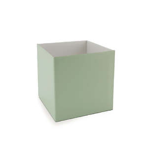 Oceans Boxes Bags Posy Boxes: Solid Colour Posy Box 16Sqx16Hcm Pk/10 - Soft Green