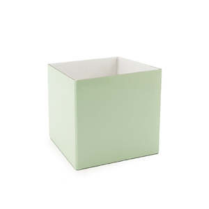 Oceans Boxes Bags Posy Boxes: Solid Colour Posy Box 13Sqx12Hcm Pk/10 - Soft Green
