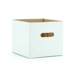 Cardboard Square Box 15Sqx15Hcm Pk/10 - White