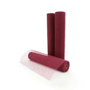 Natural Jute Mesh 53cmx9m - Burgundy