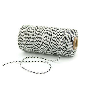 Oceans Accessories Packaging: Baker Twine 1.5mmx100m 100gm - Black/White