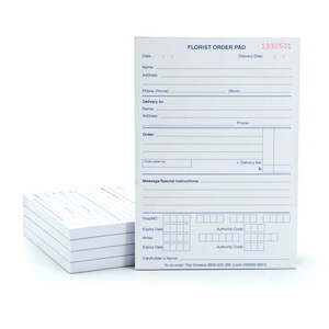 Florist Order Pad 500 Pages Pk/5 - White