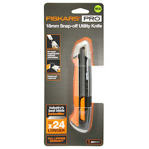 Fiskars Snap-Off Utility Knife 18mm - Orange/Black