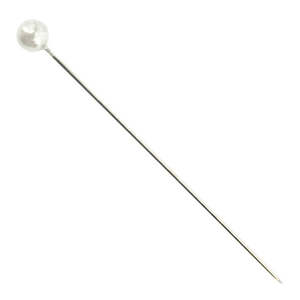 Oceans Accessories Wedding Corsage: Round Pearl Corsage Pin 65mm Pk/144 - White (62550)
