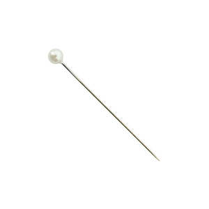 Round Pearl Corsage Pin 40mm Pk/144 - White (6225)