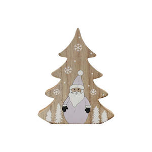 Nordic Wooden Xmas Tree Stand 12.3Lx1.5Wx15.2Hcm - Natural