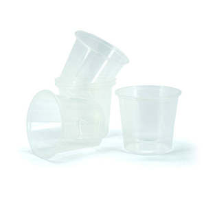 Oceans Containers: Plastic Round Container 11.5TDx8.5BDx10.5Hcm (750ml) Pk/50 - Clear