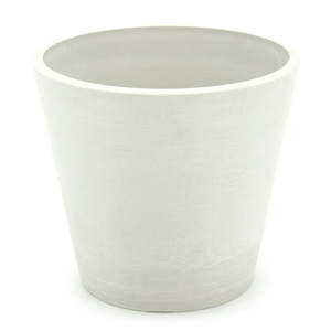 Stonefusion Squat Cone Pot Large 20Diax18Hcm - White