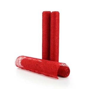 Oceans Fabric Floral Wrap Natural: Abaca Fibre 60cmx5m - Red
