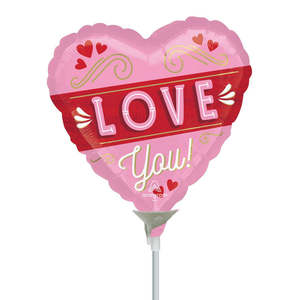 Direct: 22cm (9”) Hrt Retro Love You - Multi