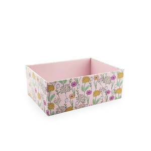 Direct: Floral Design Hamper Box Small 25Lx19Wx9.6Hcm Pk/10 - Soft Pink/Multi