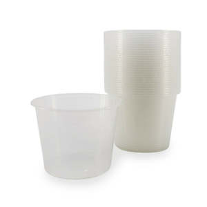 Direct: Plastic Round Container 17TDx12.5BDx13Hcm (2000ml) Pk/30 - Clear