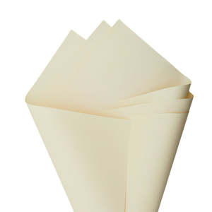Direct: Pearlwrap Matte Double Sides Sheet 60x50cm (70mu) Pk/50 - Butter/Butter