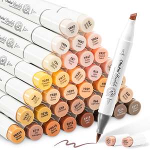 Alcohol Based Markers: Ohuhu Honolulu 36 Skin Tone Colours Dual Tip Alcohol Markers
