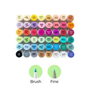 Alcohol Based Markers: Ohuhu Honolulu B 48 Colours Dual Tip Alcohol Art Markers