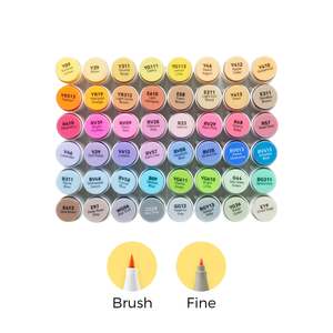 Ohuhu Honolulu B 48 Mid-tone Colours Dual Tip Alcohol Art Markers