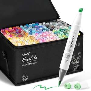 Ohuhu Honolulu 216 Colours Dual Tip Alcohol Art Markers