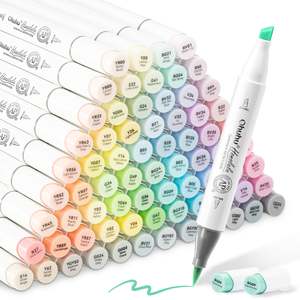 Ohuhu Honolulu 96 Pastel Colours Dual Tip Alcohol Markers - Sweetness & Blossoming