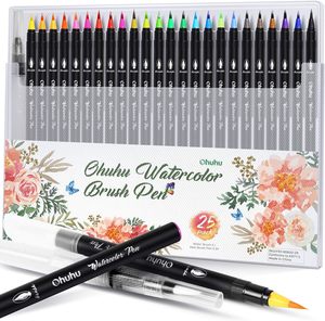 Water Based Markers: Ohuhu Watercolour Brush Markers, 24 Colours