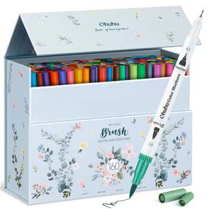 Water Based Markers: Ohuhu Maui 160 Colours Dual Tip Water Based Art Markers