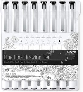 Pens: Ohuhu Fineliner Drawing Pens, 8 Pack