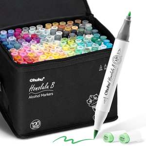 Ohuhu Honolulu B 120 Colours Dual Tip Alcohol Art Markers
