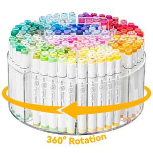 Ohuhu 360° Rotating Clear Acrylic Marker Organiser