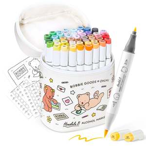 Alcohol Based Markers: Ohuhu Honolulu B 48 Basic Colours Dual Tip Alcohol Art Markers (Co-branding with Bobbie Goods)