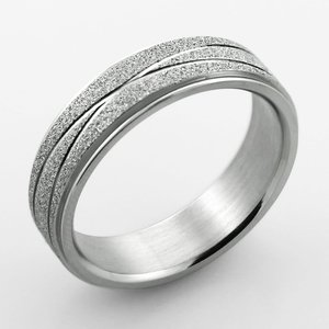 Products: Brushed Steel Ring with Gold Edging