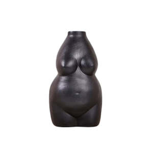 La Donna Vase Collection: Aida Body Vase - Black