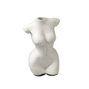 La Donna Vase Collection: Siena Body Vase - White
