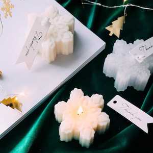 Snowflake Candle - White