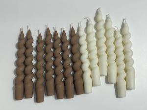 Teddy Candle Collection: Twist candle - White