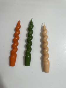 Teddy Candle Collection: Twist candle - Peach