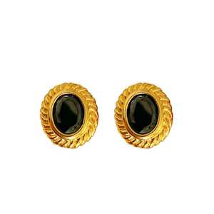 Roman black agate studs