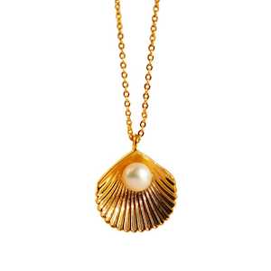 18k Gold Plated Jewellery: Ariel pearl necklace