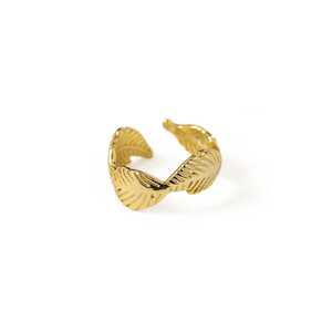 18k Gold Plated Jewellery: Leaf ring