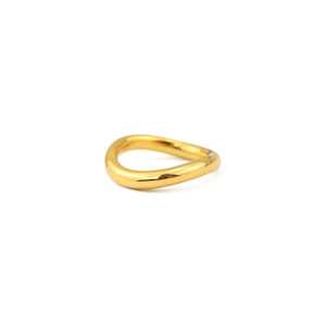 18k Gold Plated Jewellery: Wave ring