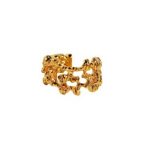 18k Gold Plated Jewellery: Melted ring