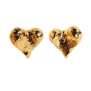 Textured heart studs