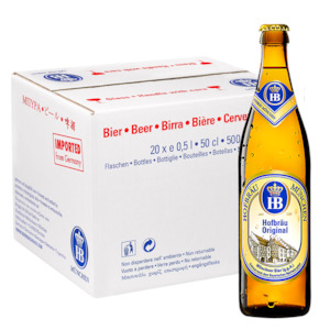 Beervana Deals 2024: Hofbrau Original Lager 5.1% 500ml - 20 Pack
