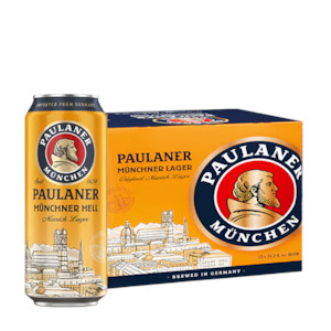 (BBE: 20/09/24) Paulaner Munich Lager 4.9% 500ml CAN - 24 Pack