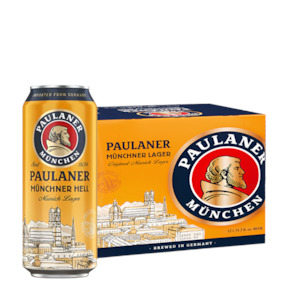 Paulaner Münchner Hell Munich Lager 4.9% 500ml CAN - 24 Pack