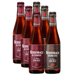 Rodenbach 6x Oak-Aged Sour Ales - 3x Grand Cru, 3x Alexander 330ml