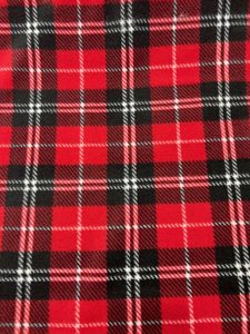 Products: F10 – Red – Polar Fleece Red Tartan – Anti-pull 100% Polyester Fleece – 162cm wide – per mtr – Moreland Fabrics