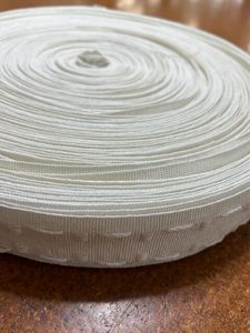 Products: Curtain Tape – 2 Pocket – 100 Metre Roll – Polyester / Cotton – Reduced to clear .00 per roll – Moreland Fabrics